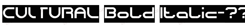 CULTURAL Bold Italic字体转换